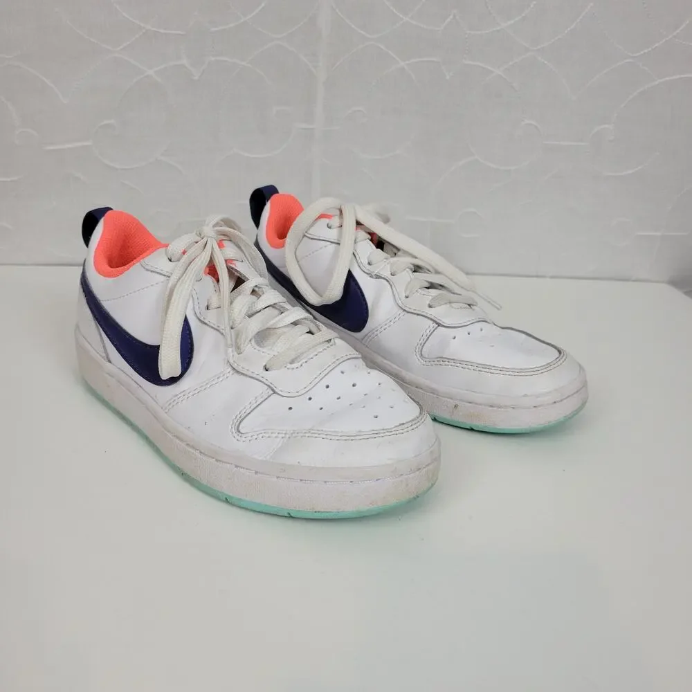 Nike Court Borough Low 2 Kids Sneakers Size 7.5 White All Day Play BQ5448-112
